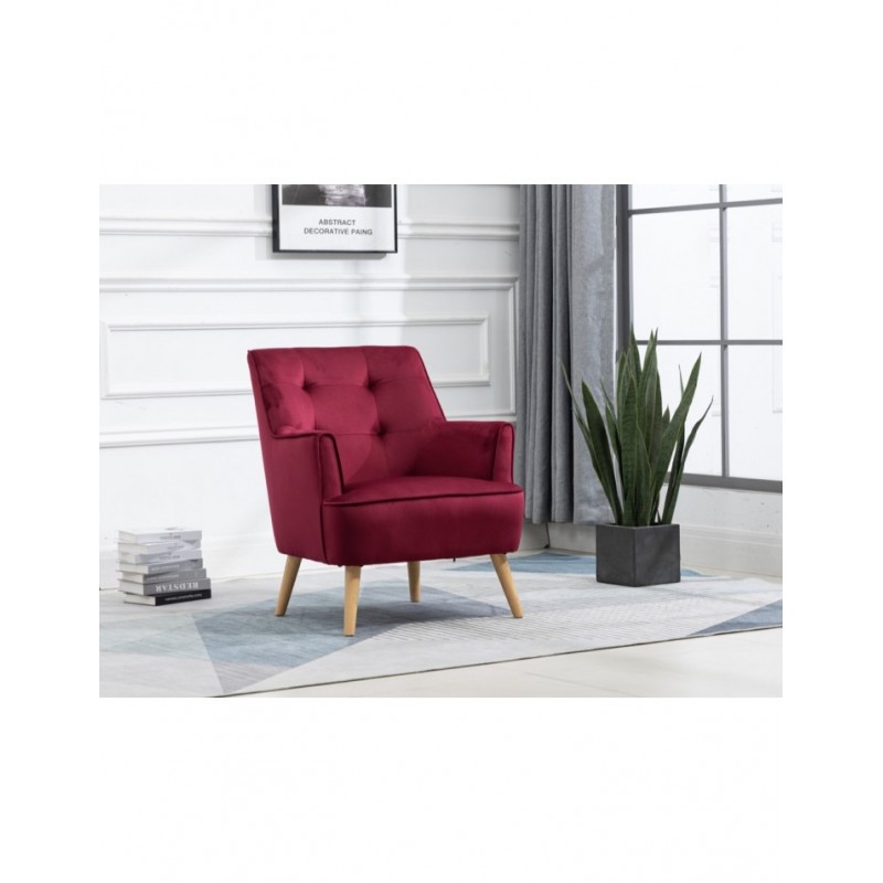 AM Tara Accent Chair Dark Crimson